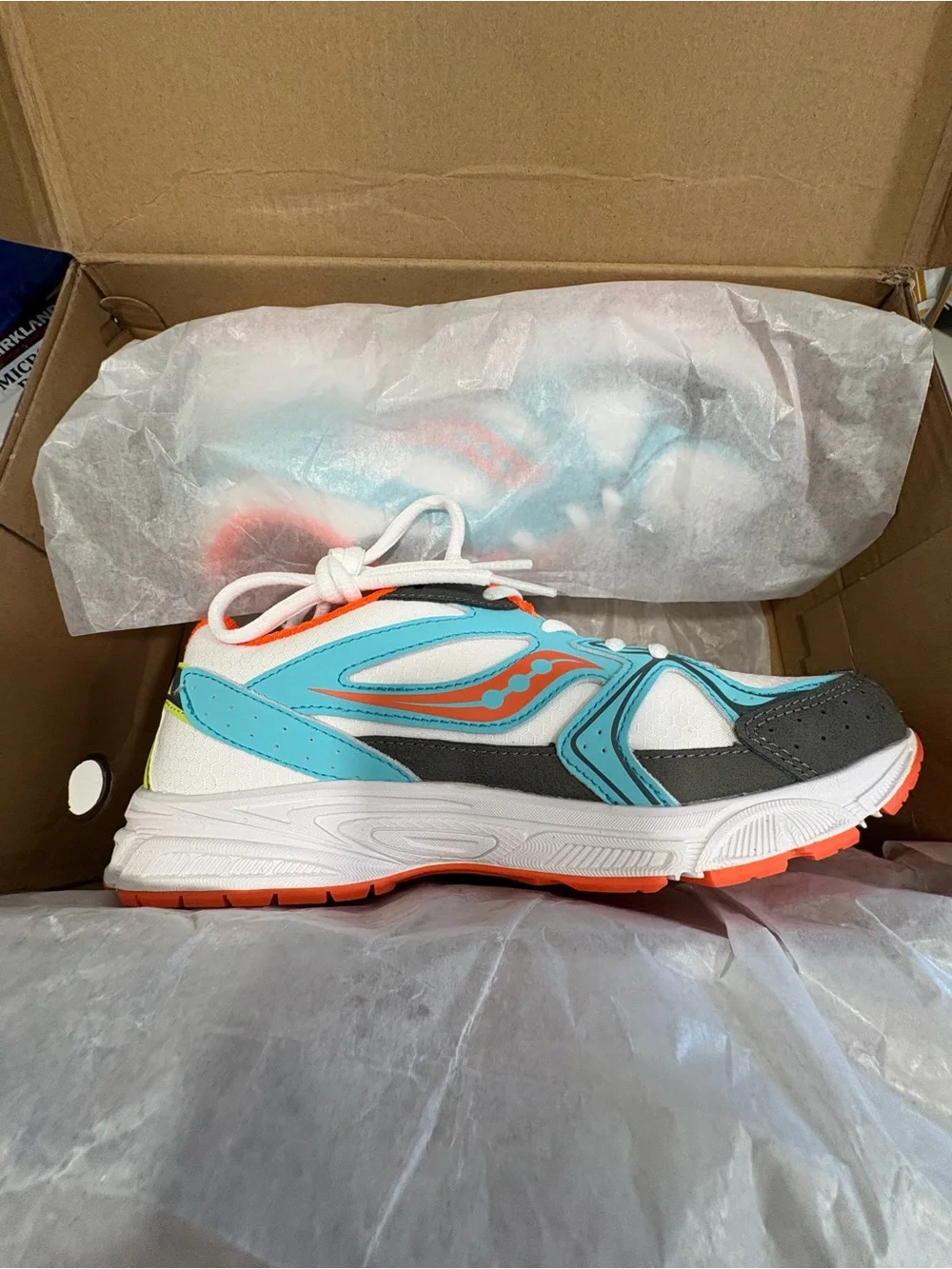 Saucony Kids' Blue & Orange Athletic Sneakers BNWT Size 5M AT-7/13